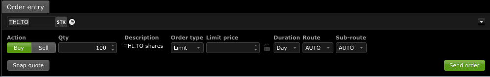 Questrade: IQ Web