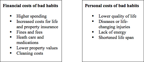 The real cost of bad habits