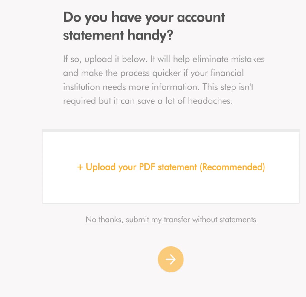 Upload Statement