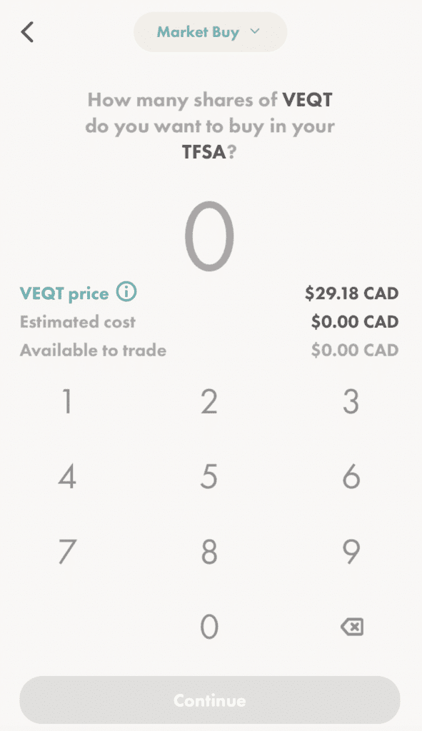 WS Trade Buying an ETF