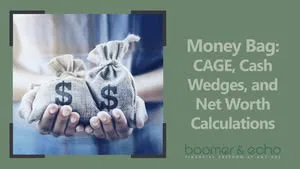 Money Bag: CAGE, Cash Wedges, and Net Worth Calculations