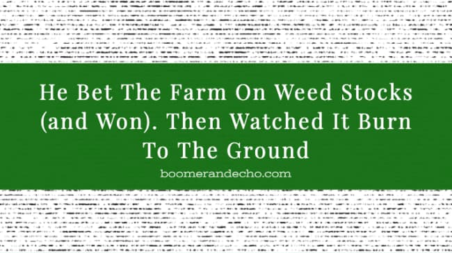 He Bet The Farm On Weed Stocks And Won. Then Watched It Burn To The Ground