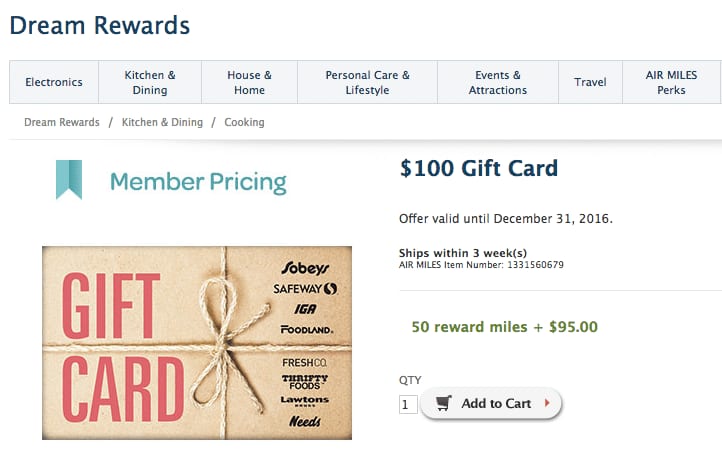 Air Miles Dream Rewards