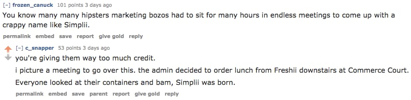 Simplii Financial sounds a bit silly
