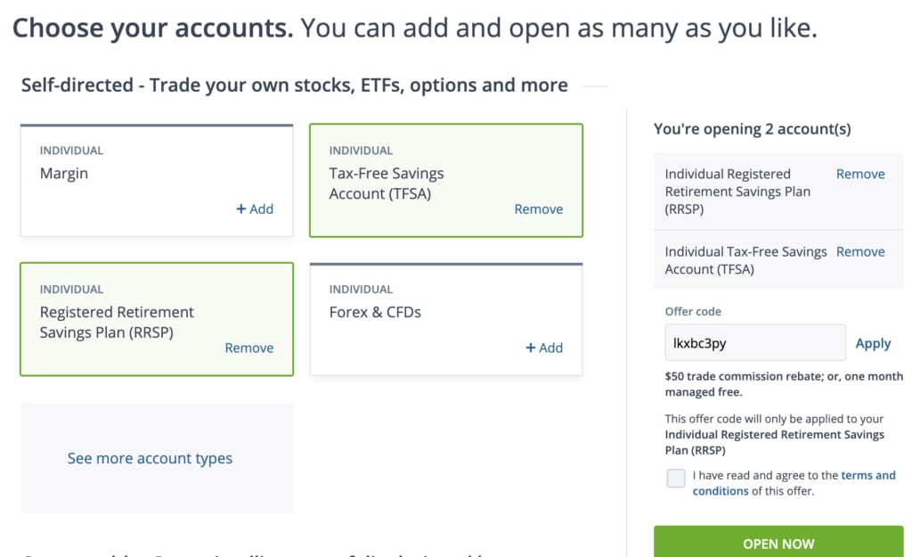 Questrade Account Types